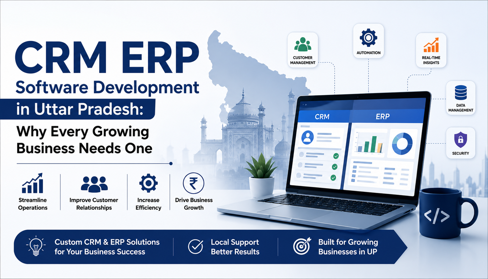 CRM ERP Software Development in Uttar Pradesh: Why Every Growing Business Needs One