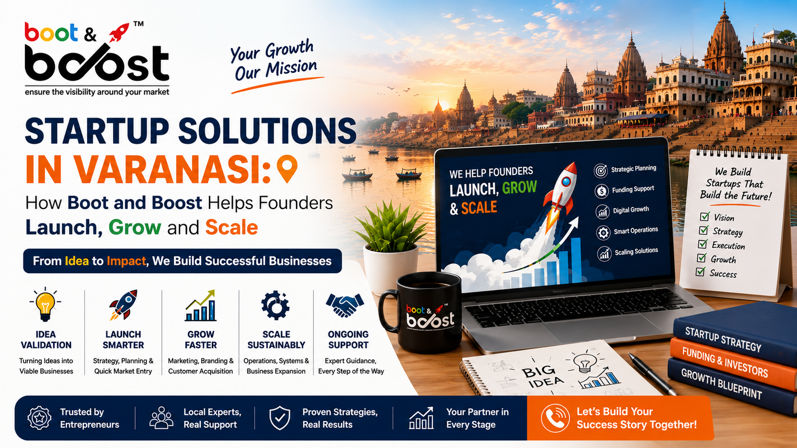 Startup Solutions in Varanasi: How Boot and Boost Helps Founders Launch, Grow and Scale